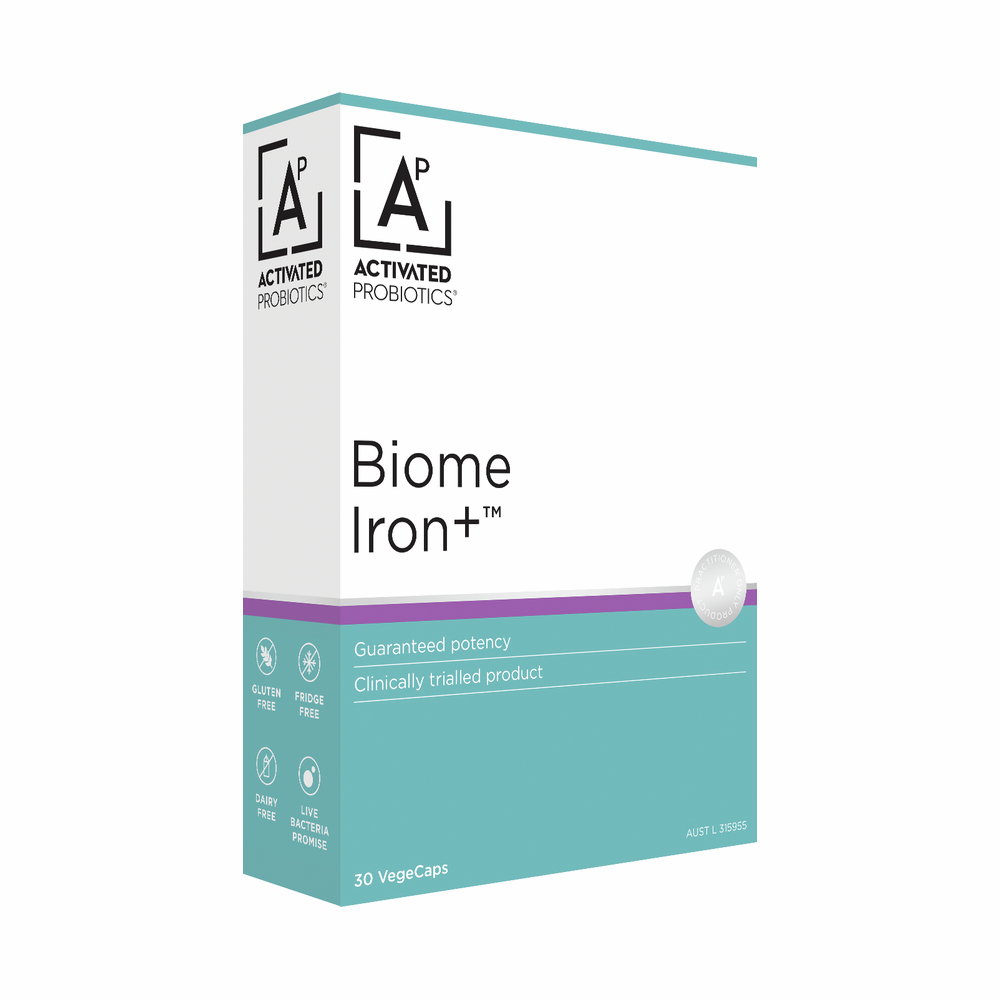Biome Iron+ Probiotic - 30 Capsules | Activated Probiotics