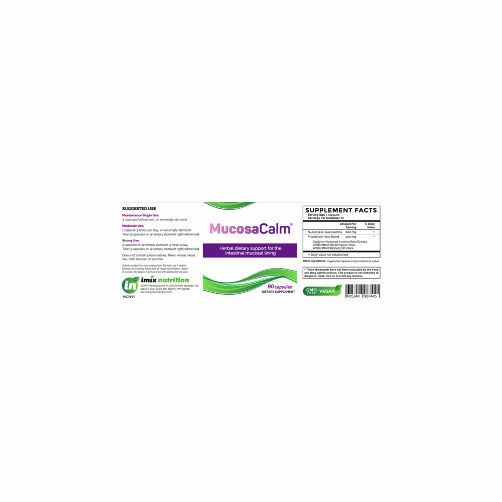 MucosaCalm (Mucosaheal) - 90 capsules | Imix Nutrition