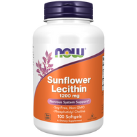 Sunflower Lecithin 1200mg - 100 Softgels | NOW Foods