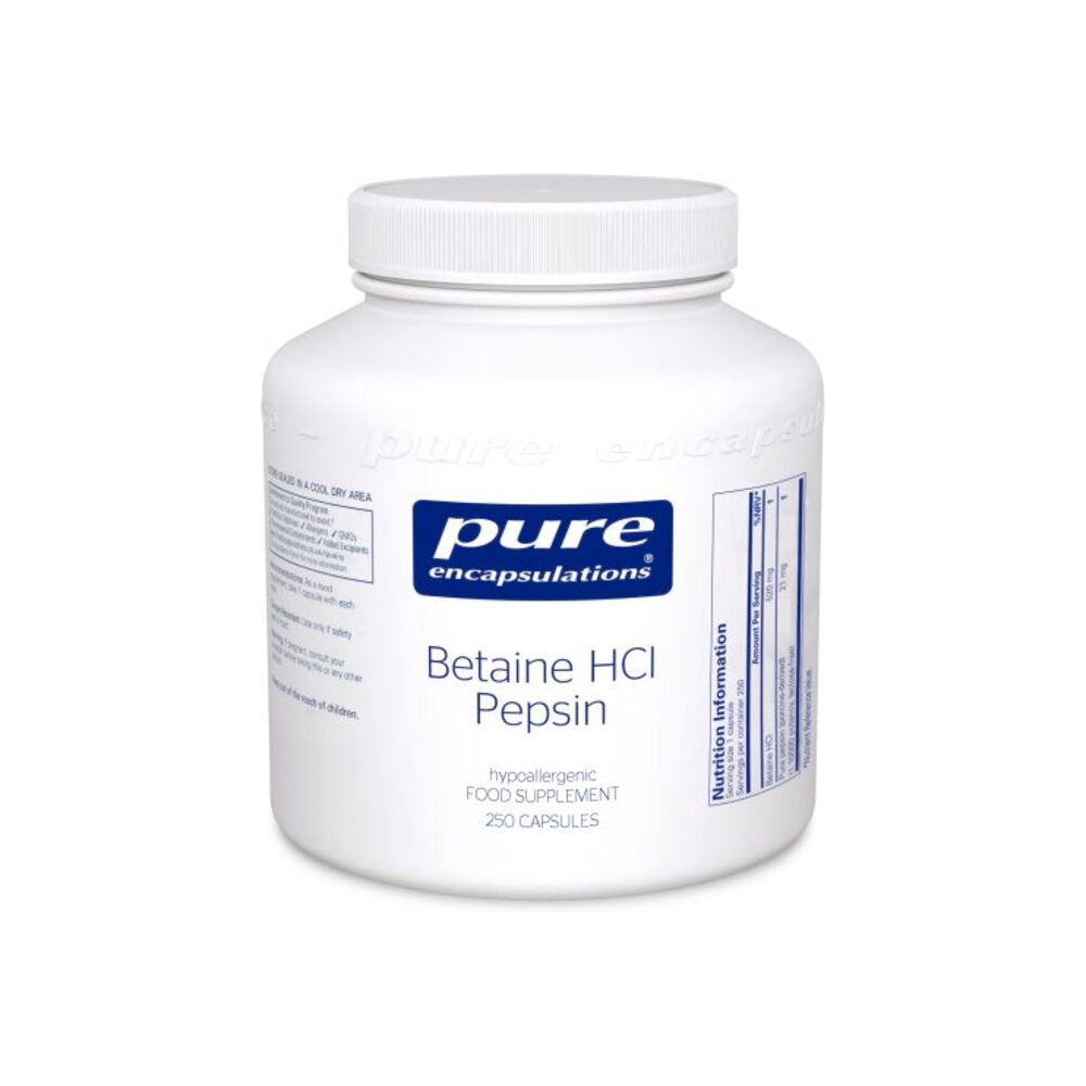 Betaine HCL Pepsin - 250 Capsules | Pure Encapsulations