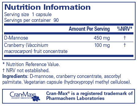 Cranberry/d-Mannose - 90 Capsules | Pure Encapsulations