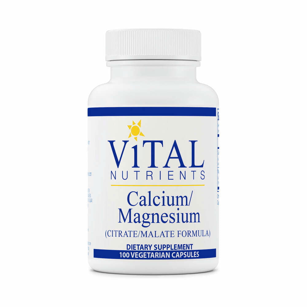 Calcium/Magnesium (Citrate & Malate) - 100 Capsules | Vital Nutrients