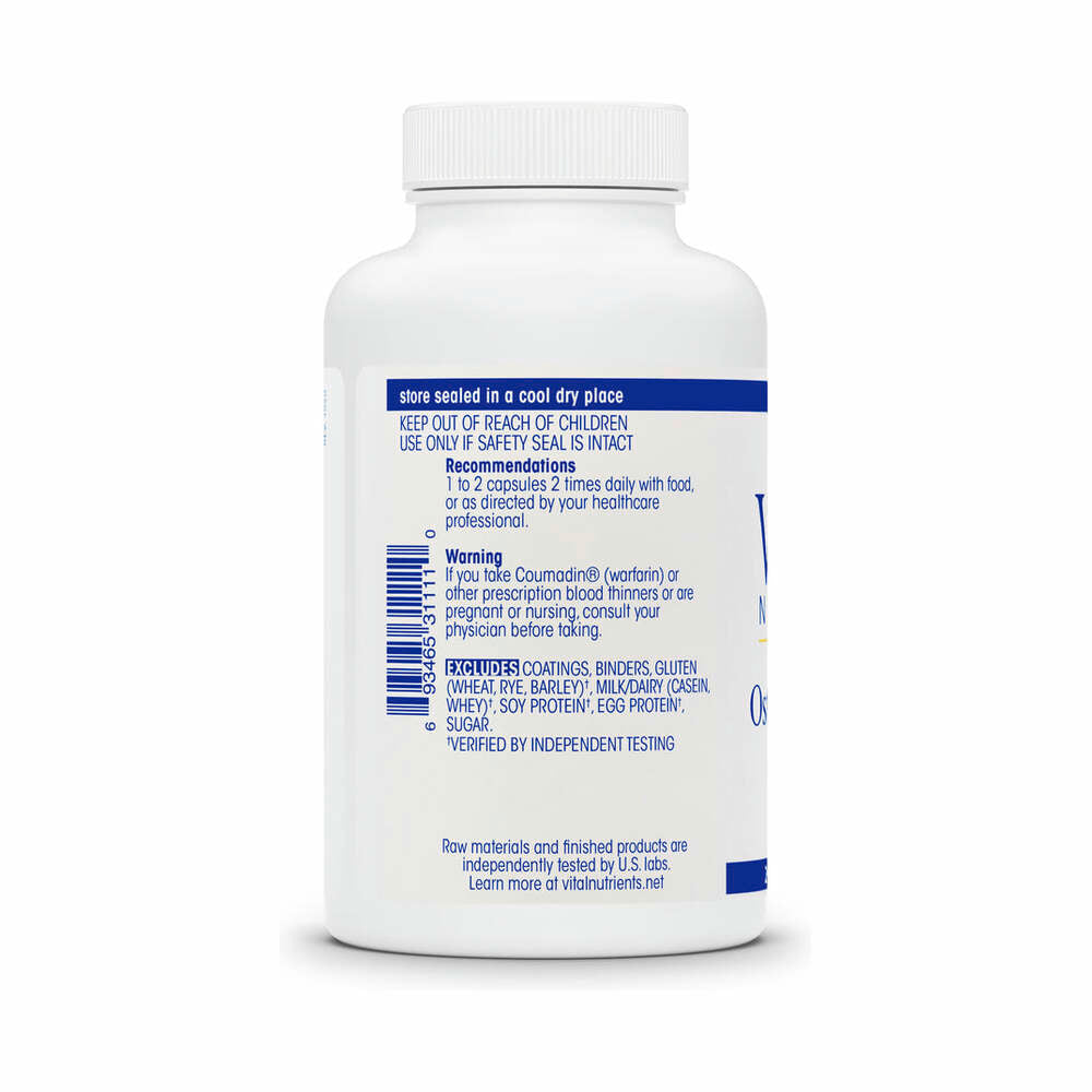 Osteo-Nutrients II (with Vitamin K2-7) - 240 Capsules | Vital Nutrients