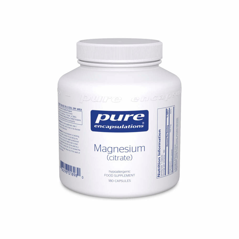Magnesium Citrate - 180 Capsules | Pure Encapsulations